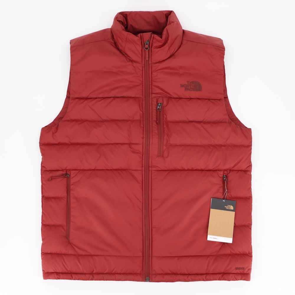 The North Face Men’s Aconcagua 2 Medium Down Vest Brick House Red New Authentic